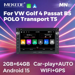 MEKEDE Android 15 Carplay Car radio For VW Passat B5 MK4 MK5 Golf 4 Polo Bora Jetta T5 GPS Navigation FM Audio Stereo Head Unit