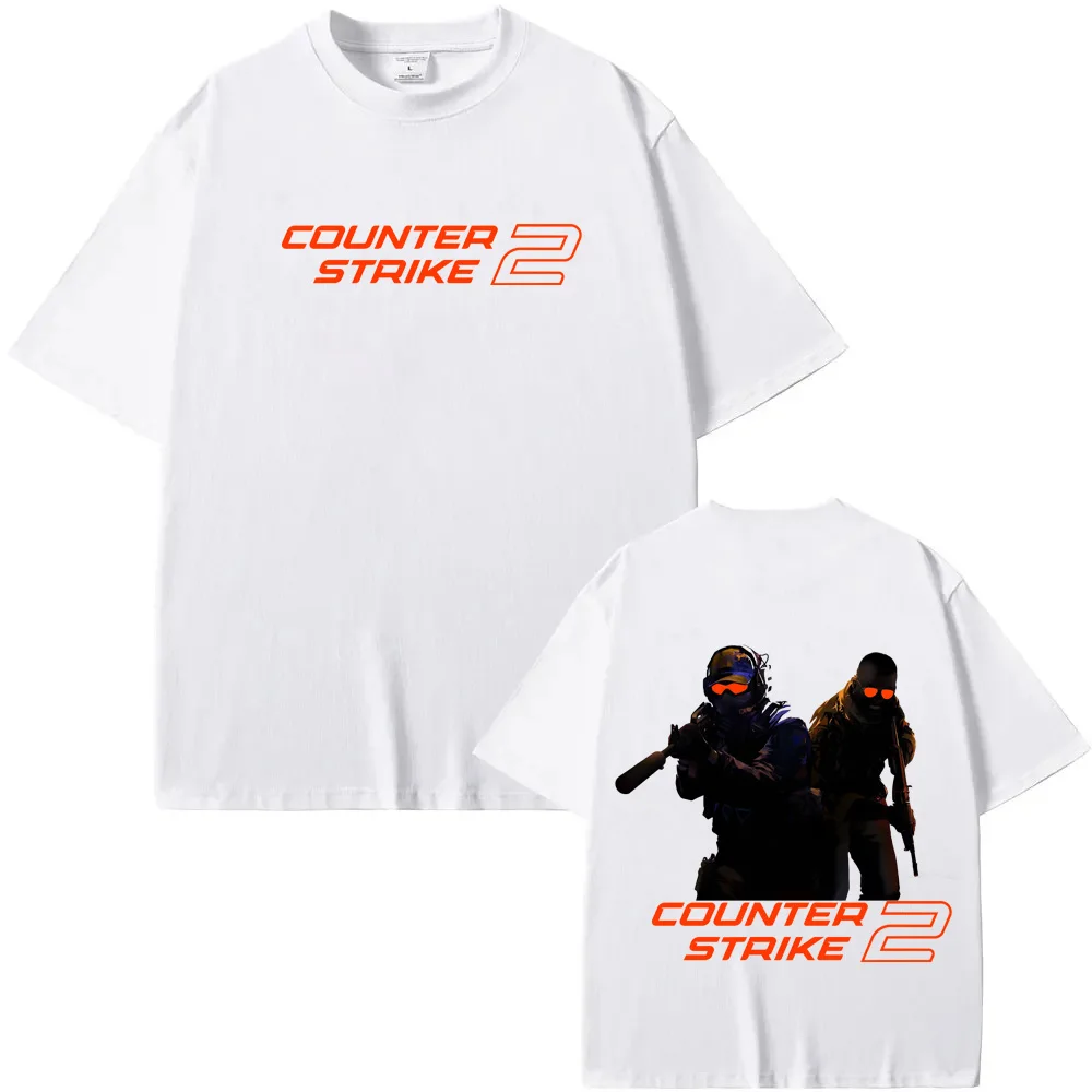 Counter Strike T-Shirt HighQuality Shooting Game Graphic Printing Tee Summer 100%cotton Oversized Clothes Fashion Cotton Tops