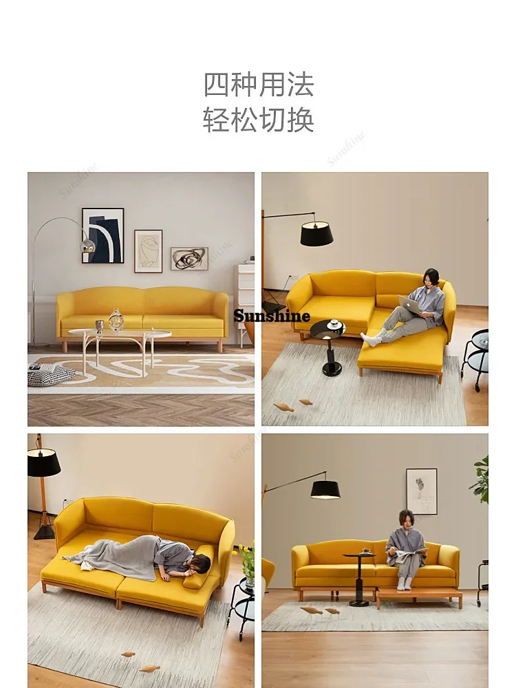 

Double Nordic living room small apartment multi-functional pull-out foldable dual-purpose sofa FT