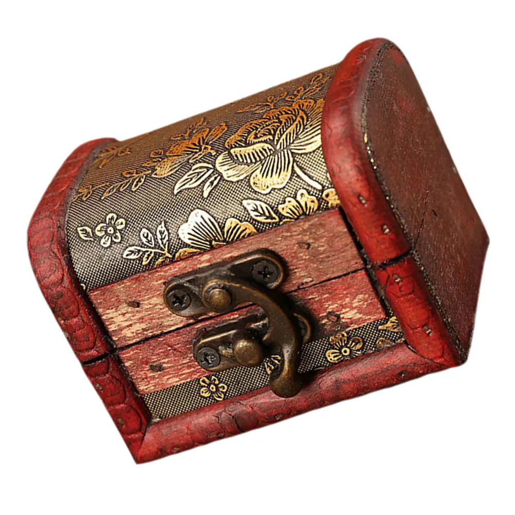 

Wooden Jewelry Storage Container Decorative Case Retro Gift Wrapping Box ies Biscuits chocolates Small Wood Box Vintage