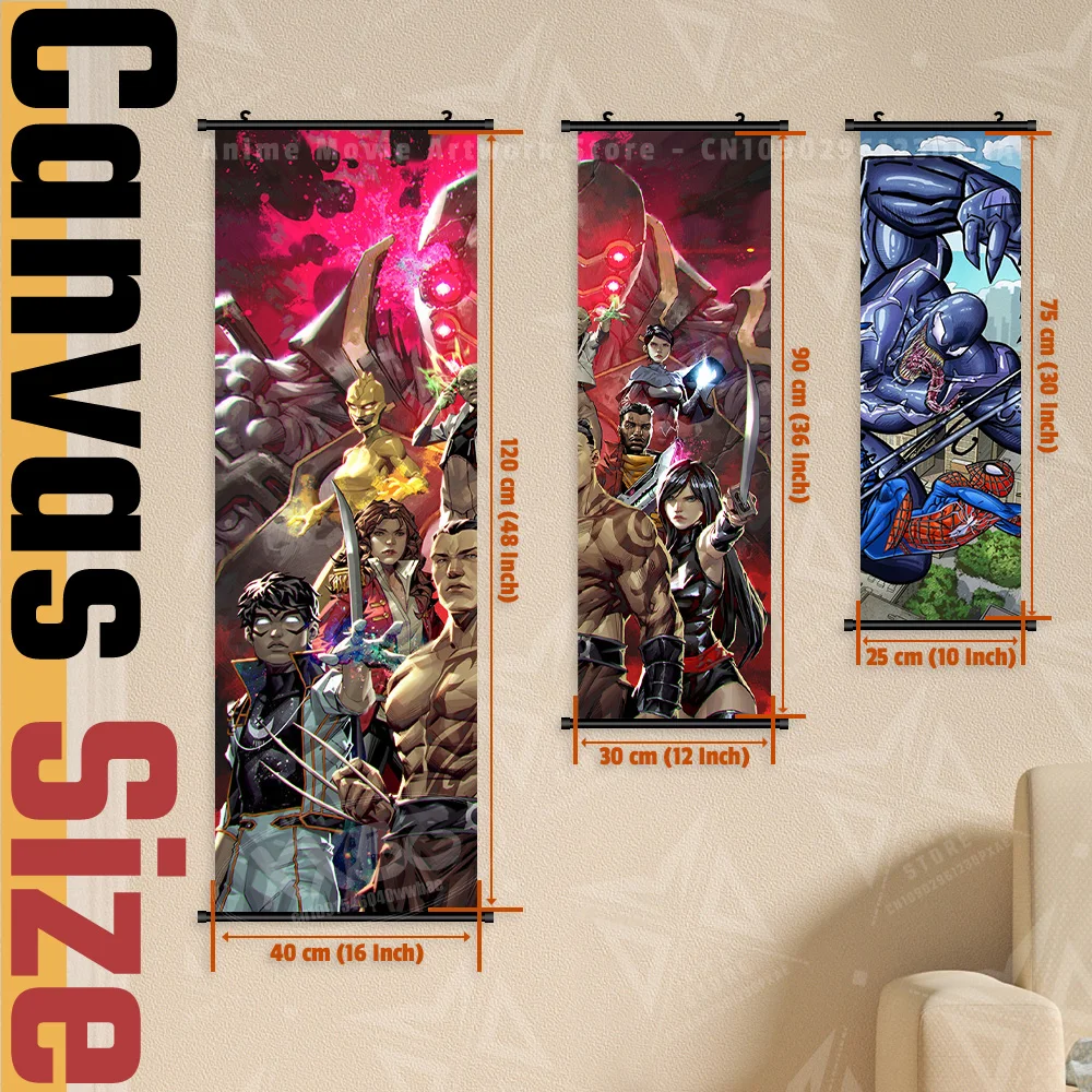 Affiche imprimée personnage de film, décoration de maison, Art mural suspendu, peinture Marvel The Avengers, rouleaux, salle d'images, toile Iron Man