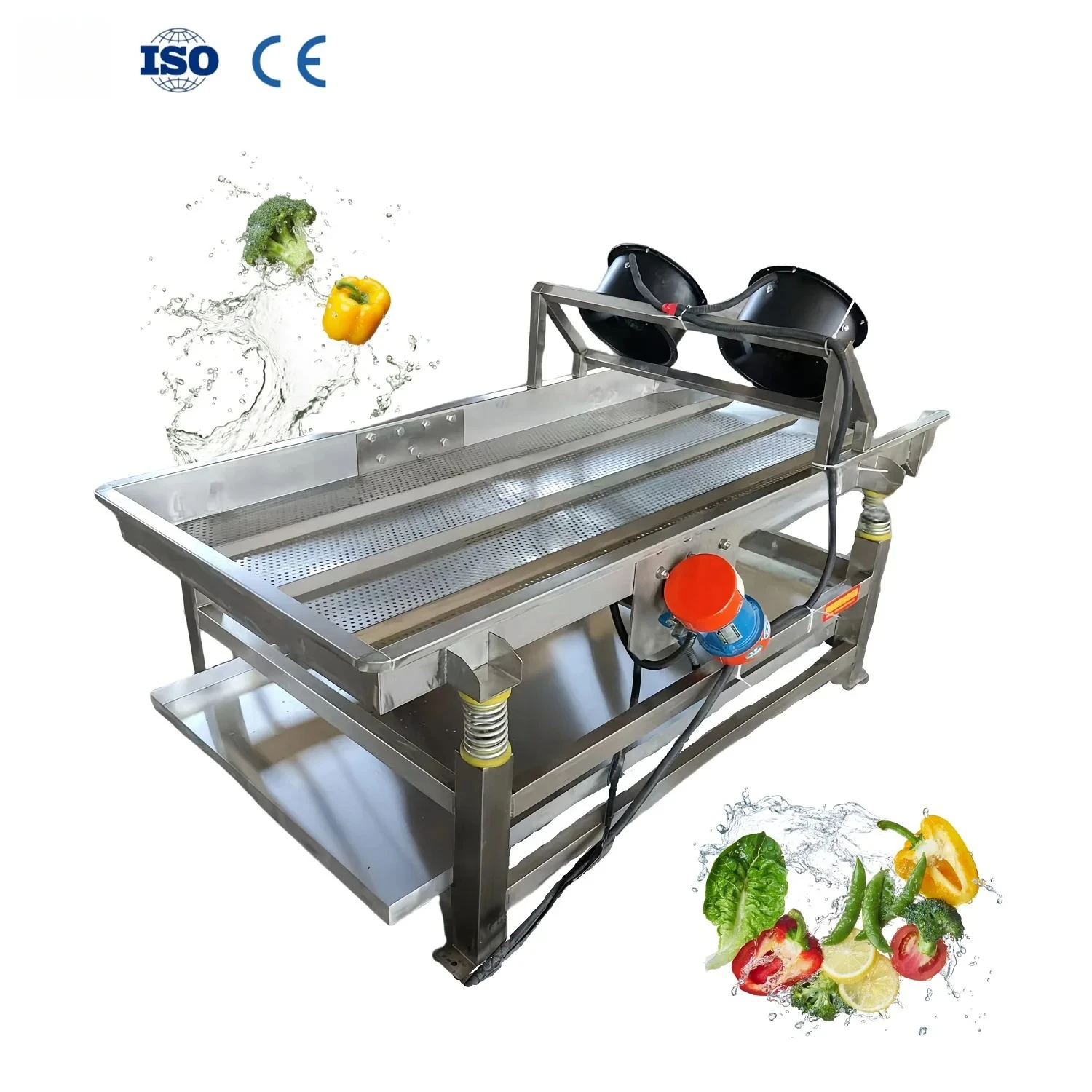 Vegetable Dewatering Machine Vibrating Screen Fruit And Vegetable Sorting Machine Fruit And Vegetable Water Removal Machine