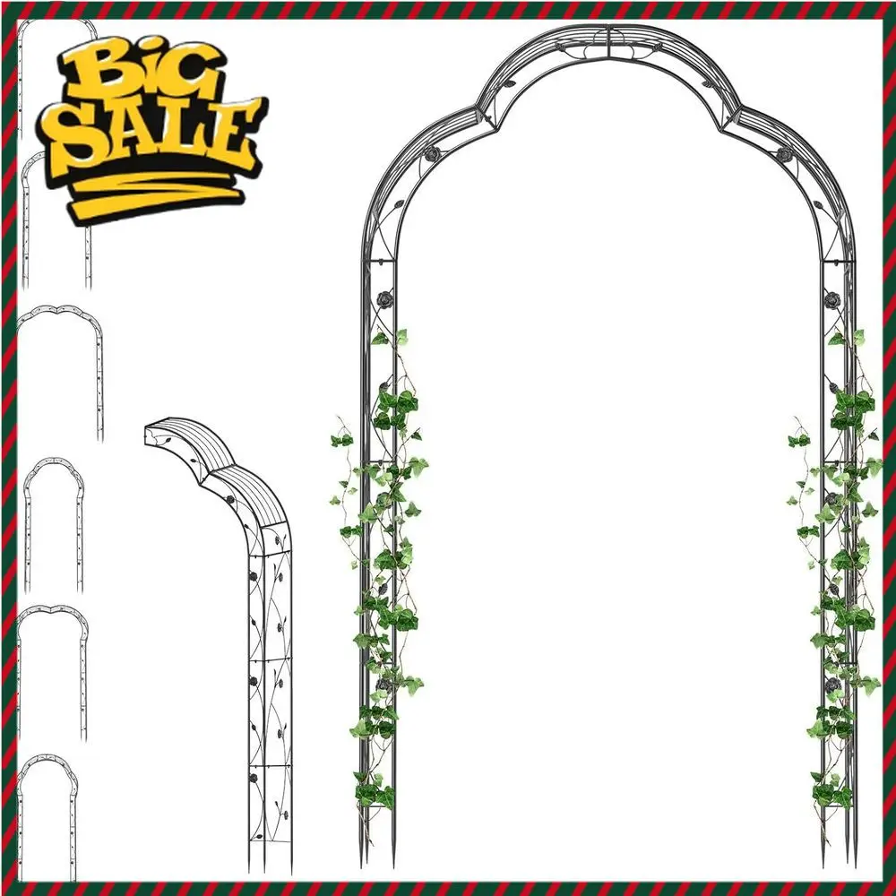 

BestsellerDouble-Sided 8.2ft Metal Garden Arch Trellis with 6 Designs for Climbing Plants, Roses, Vines - Ideal for Outdoor Perg