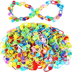 100/50Pcs Colorful Knitting Markers Crochet Clips Plastic Safety Pins For DIY Sewing Craft Stitch Counter Needle Clips