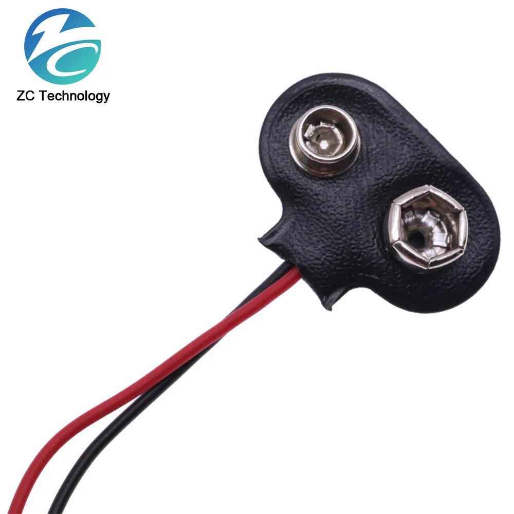 DC 9V Battery Button Power Cable Battery Buckle Snaps Power Cable Connector DC5.5*2.1 For Arduino