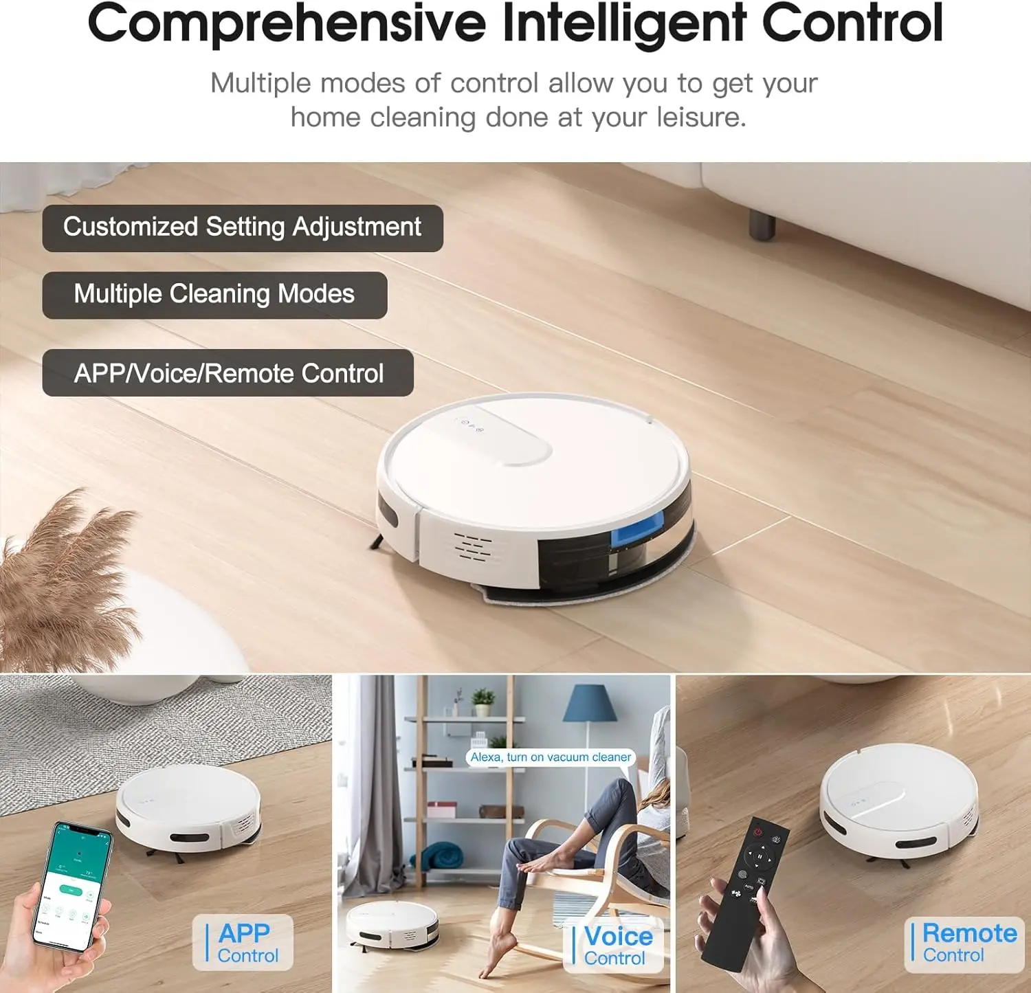 Robot Vacuum and Mop Cleaner with 4500Pa Suction, Advanced 3D Obstacle Avoidance, Next-Generation Smart APP