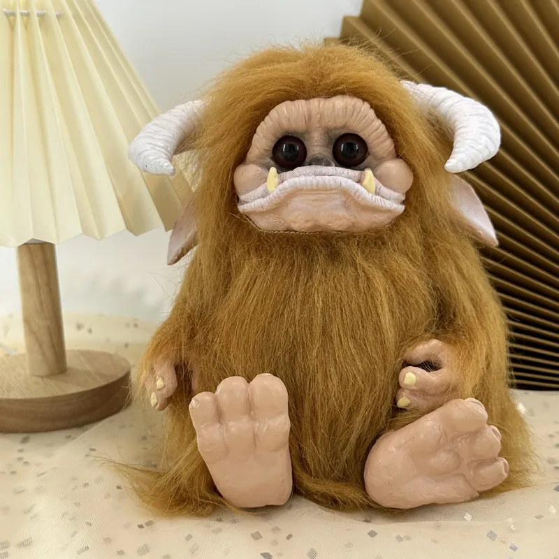 Muñeco de peluche Ludo de Boca Grande con Cuernos de Toro, Adorno de Laberinto, Juguete de Peluche de Animal Monstruo