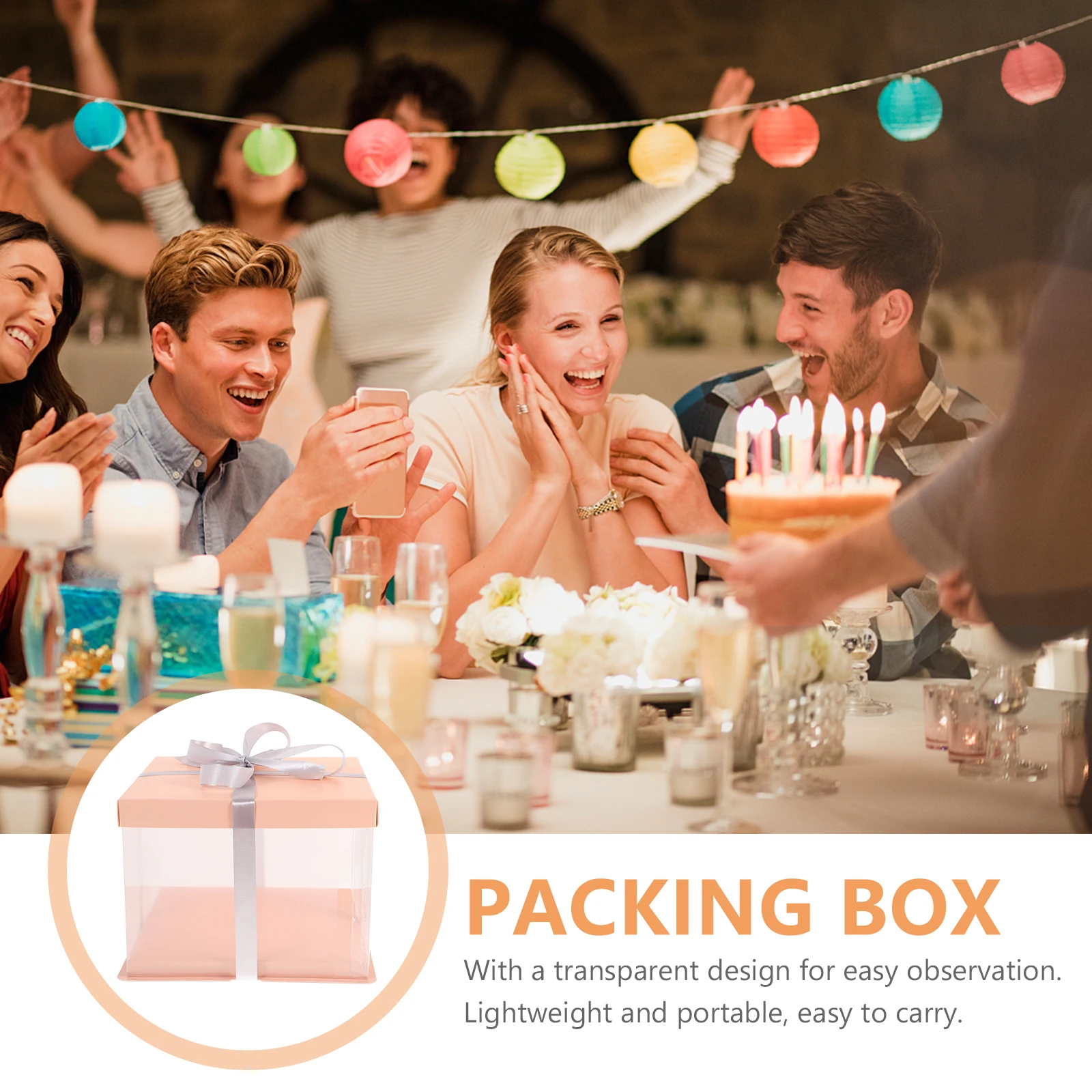 

5 Pcs Cake Box 6 Inch Transparent Baking Container Transparent Cake Boxes Food Packaging Travel Picnic Birthday