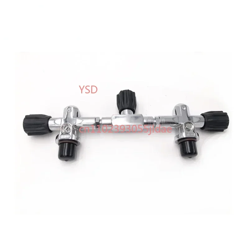 Twin Gas Cylinder 232bar Diving Manifold DIN/YOKE Dual Interface Professional Diving Tank Valve