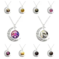Anime Murder Drones Moon Necklace n and uzi Round Cartoon Handmade Cosplay Kawaii Pendant For Men Women Jewelry Gift Accessories