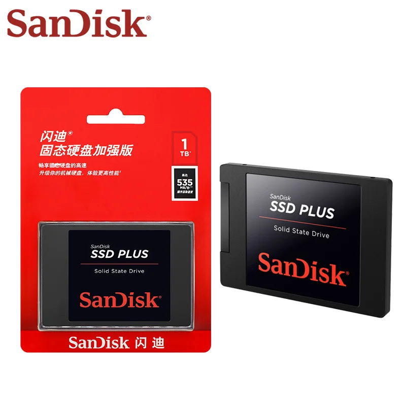 Original SanDisk SSD Plus Internal SSD SATA‑III 2.5 Inch 240GB 480GB 1TB 2TB 545MB/s Solid State Drive For Laptop Desktop PC