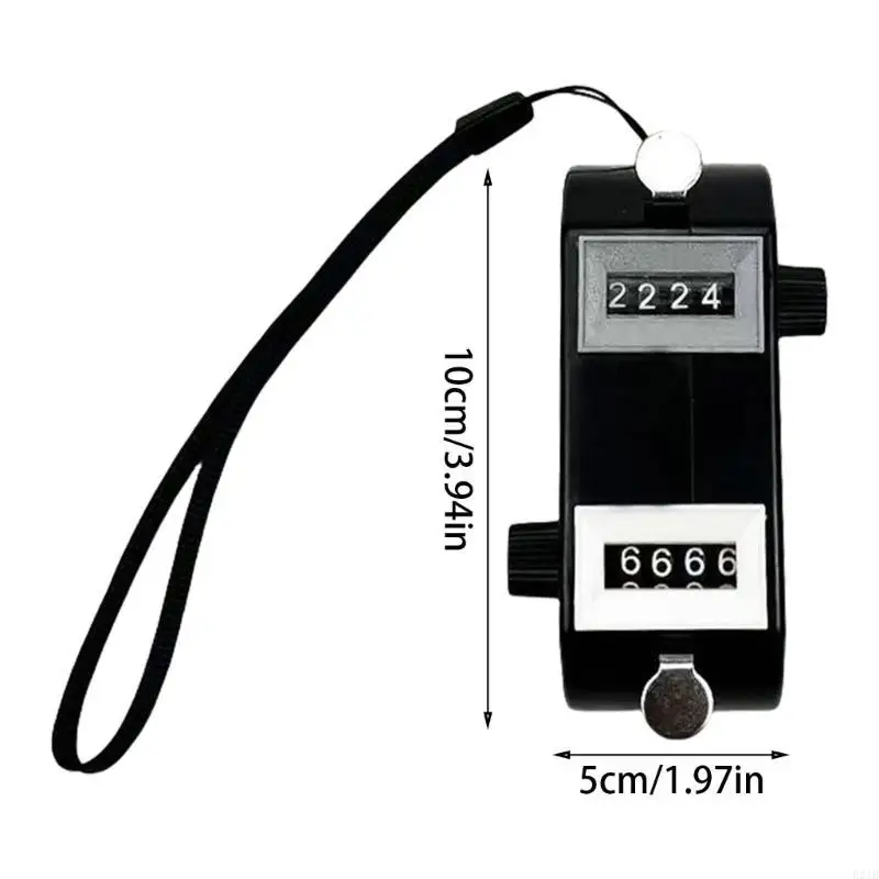 E21B 4 Digit Golf Strokes Counter with Lanyard Sport Scoreboard Handy Scorer Portable