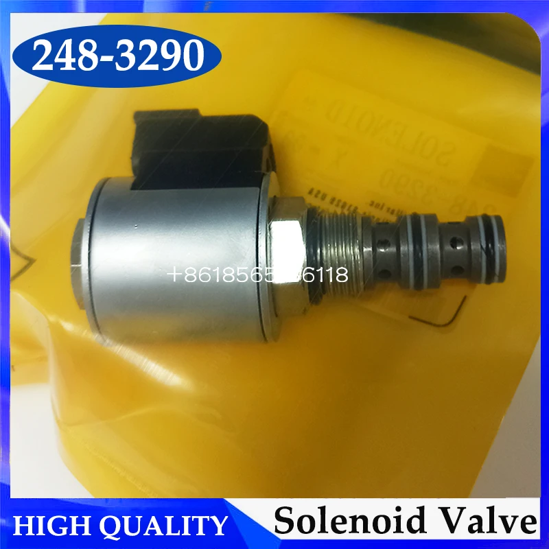 24V/12V Solenoid Valve 2483290 248-3290 for Backhoe Loader 414E 416E 420E 422E 428E Track-Type Loader 953C 963C 973C