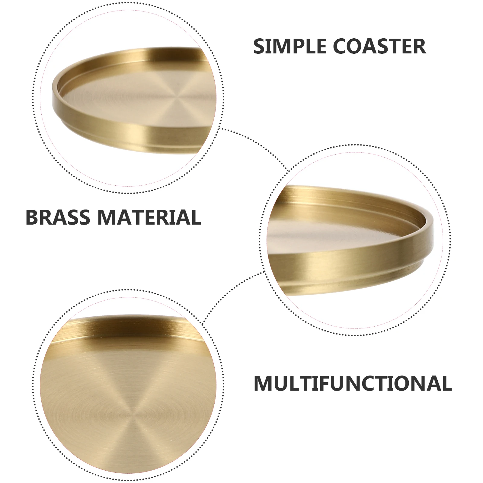 

1Pcs Brass Tea Cup Mat Heat-Resistant Coaster Creative Home Table Decoration Tea Ceremony Accessory Brass Coaster