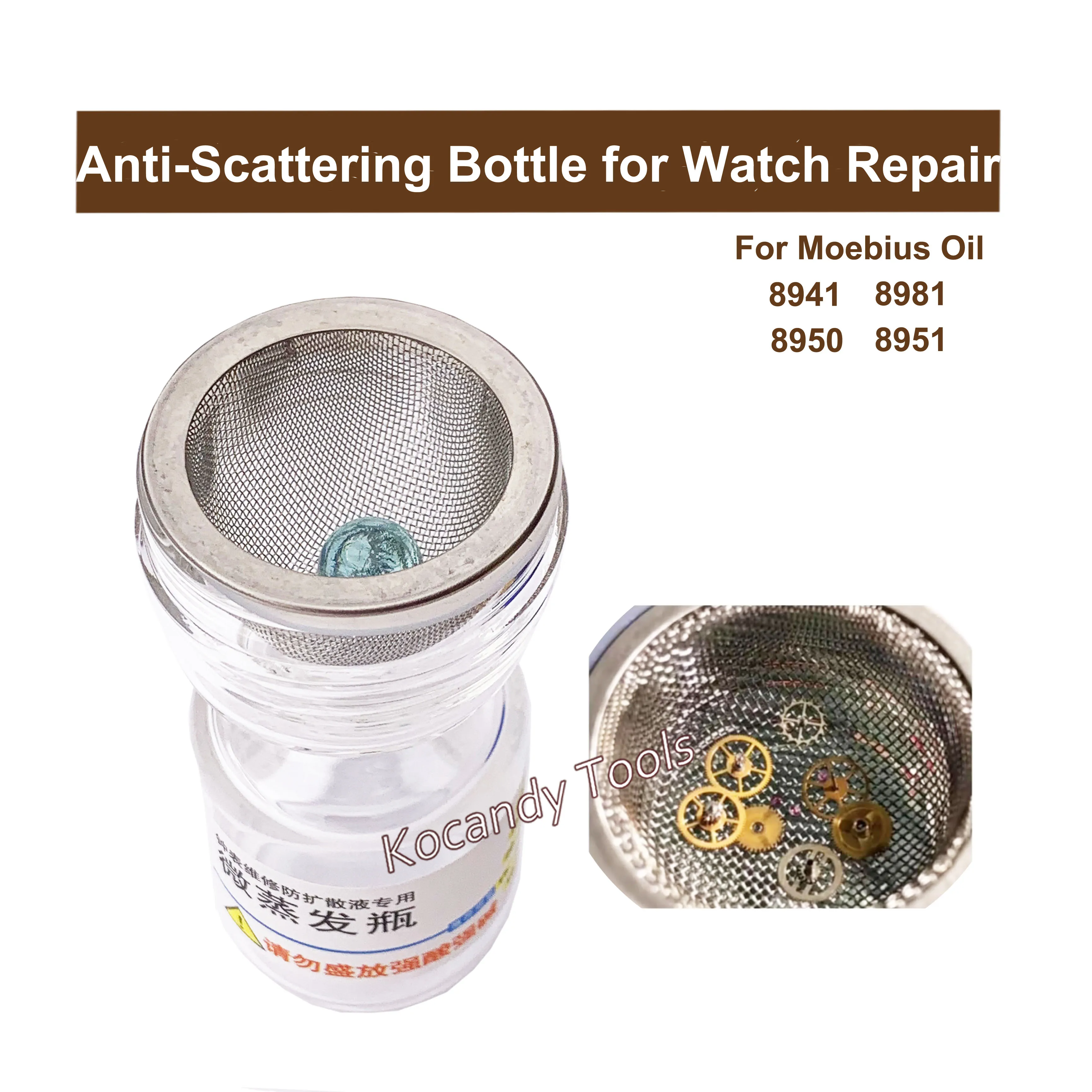 زجاجة مضادة للناثر لإصلاح الساعات الاحترافية زجاجة زجاجية خفيفة الوزن باللون الأزرق لساعة Moebius No 8940,8941, 8950, 8951 Oi