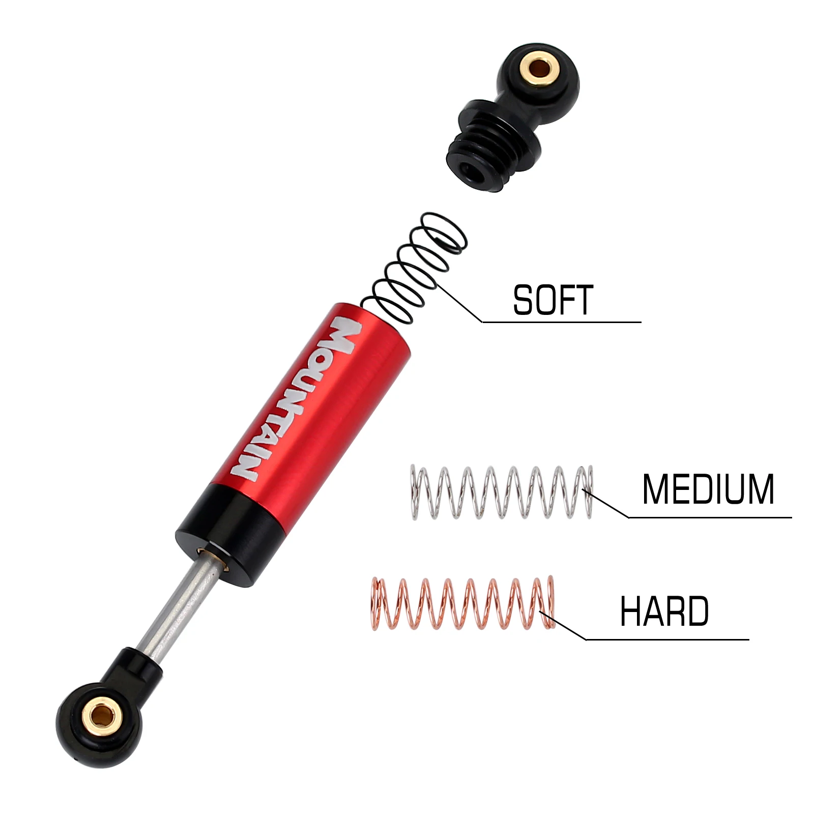 2 sztuk 4 sztuk metalowe amortyzatory 40MM wewnętrzne amortyzatory pneumatyczne dla 1/24 gąsienica RC Axial SCX24 90081 Deadbol AXI00002