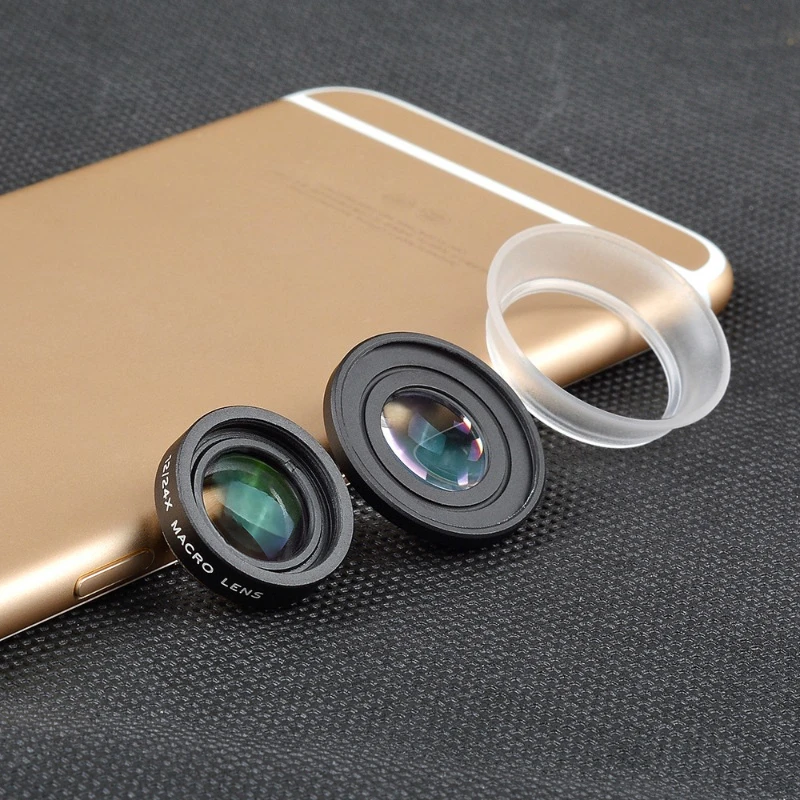 

With hood 12/24x macro 2-in-1 set universal external mobile phone lens