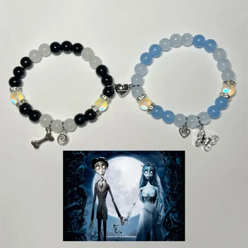 Corpse bride inspired matching bracelets Y2K Jewelry Handmade