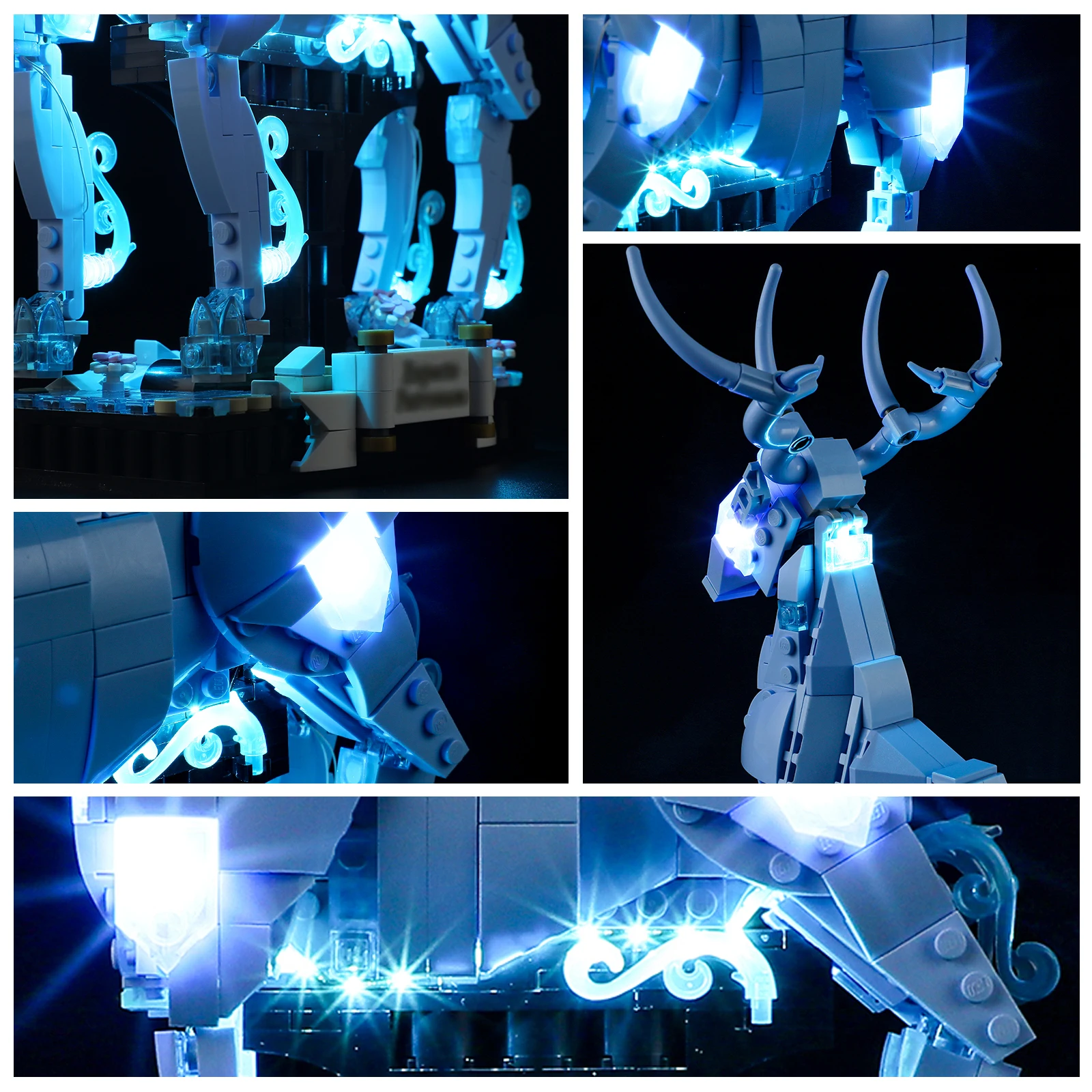 Expecto Patronum Building Blocks Set para Crianças, Kit de Luz LED, Brinquedos de Tijolo, Não Incluem o Modelo, 76414, Iluminação