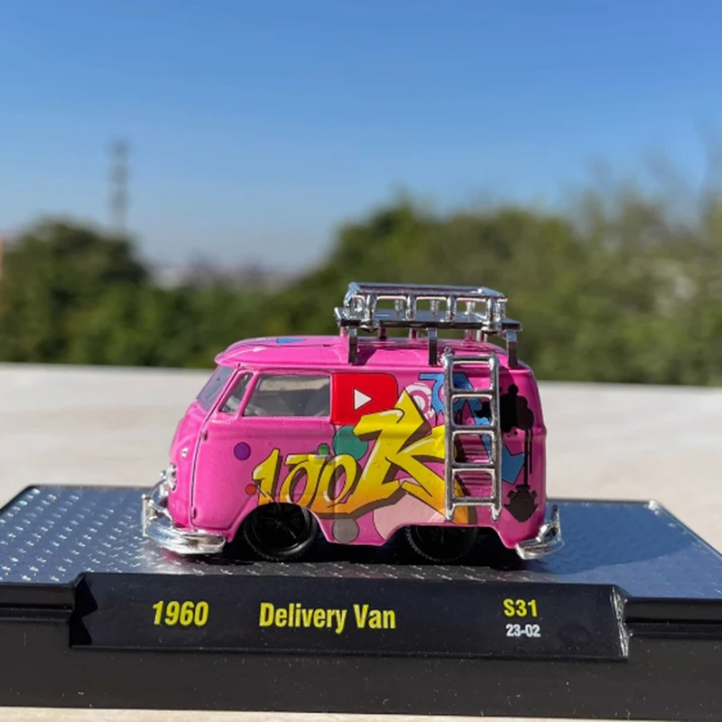 دييكاست 1:64 مقياس 1960 تسليم فان سبيكة محاكاة نموذج سيارة مجموعة ثابتة الديكور هدايا العيد اللعب هدية تذكارية #2