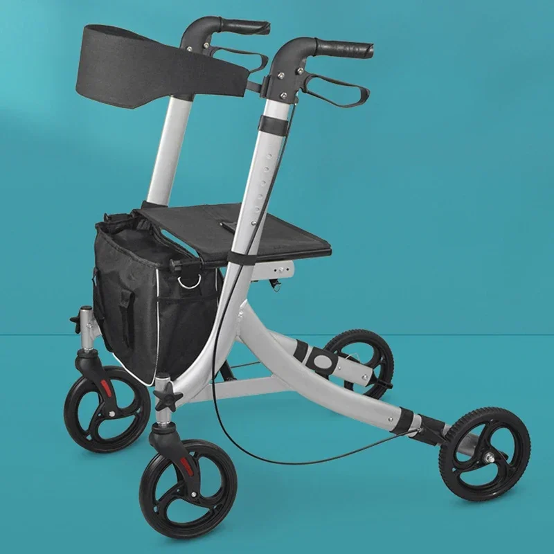 

Standing folding the elderly disabled thickened seat walker aluminum alloy light