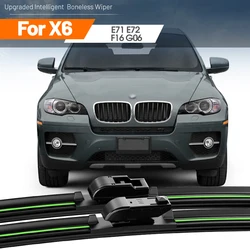 2pcs For BMW X6 E71 E72 F16 G06 2008-2023 Front Windshield Wiper Blades 2010 2013 2016 2018 2020 Windscreen Window Accessories
