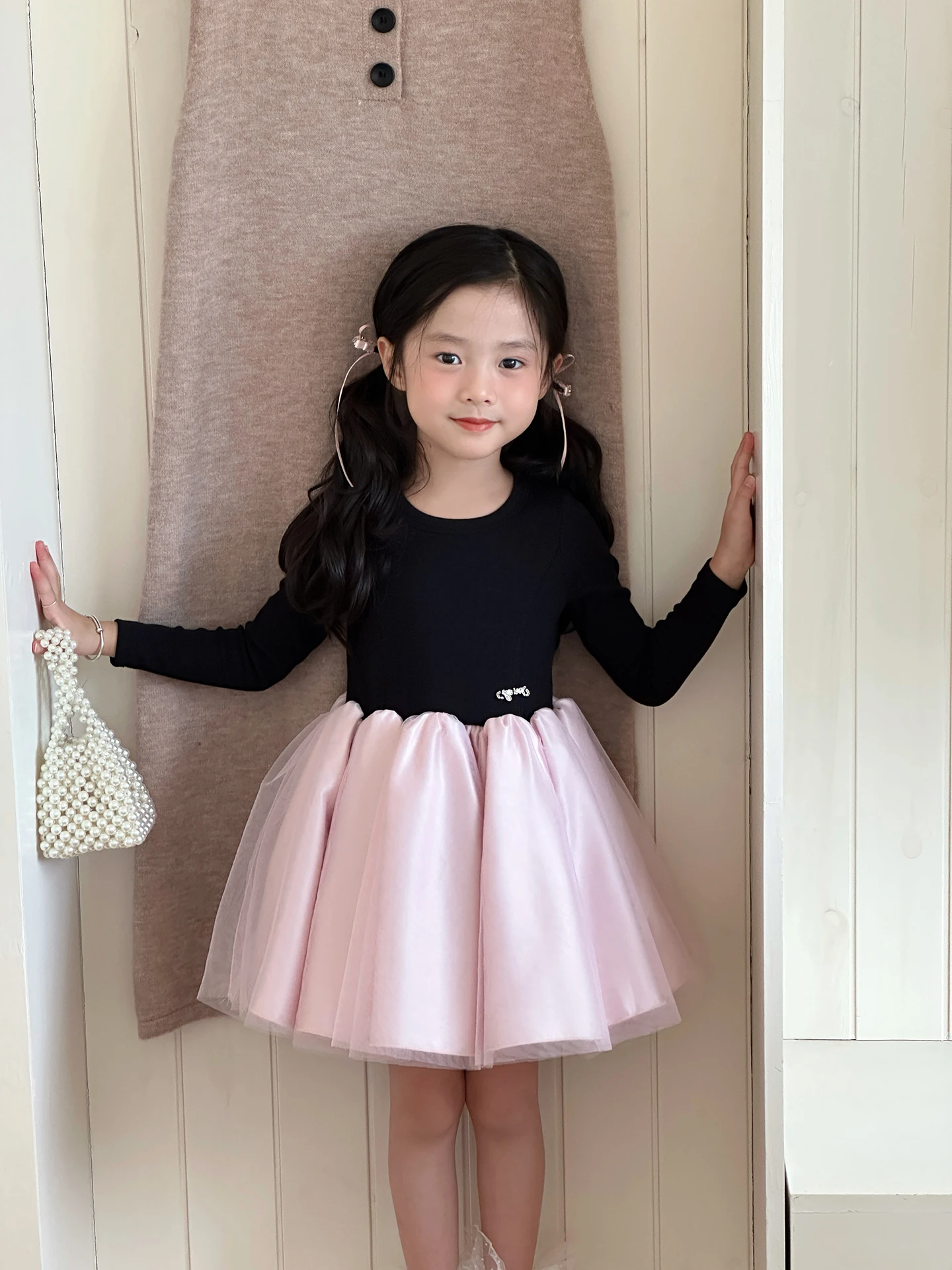 princess-style-birthday-girl-dress-children's-ballet-skirt-beautiful-long-sleeve-soft-material-spring-new-arrival-for-girls