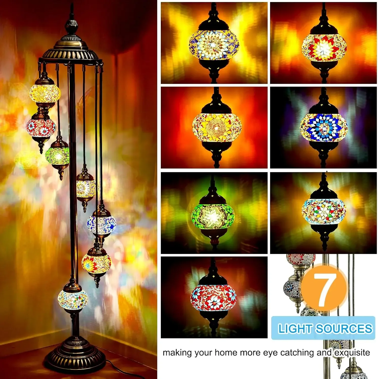 مصباح أرضي مصباح أرضي مغربي لتصميم المنزل المزخرف