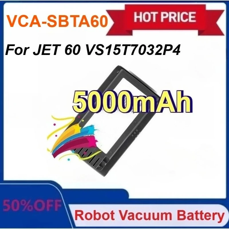 

5000mAh for Samsung VCA-SBTA60 Vacuum Cleaner Battery for Jet 60 Turbo Jet 75E Complete VS15A6031R5 VS15A6031R4 VS20B75ACR5