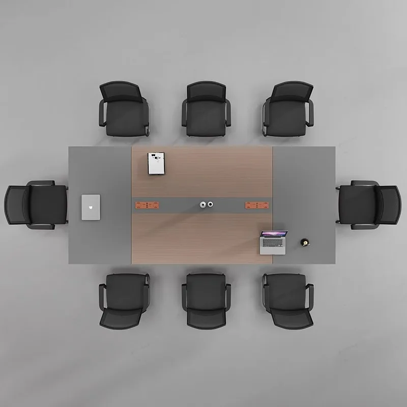 Rectangle Metal Legs Meeting Table Boardroom Tables Modern  8-15 Persons Conference Table