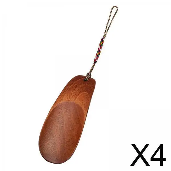 

Flexible Wooden Shoe Horn Mini Shoe Dressing Aid Anti Slip Shoe Lifter for Seniors Men Women Kids Home Use