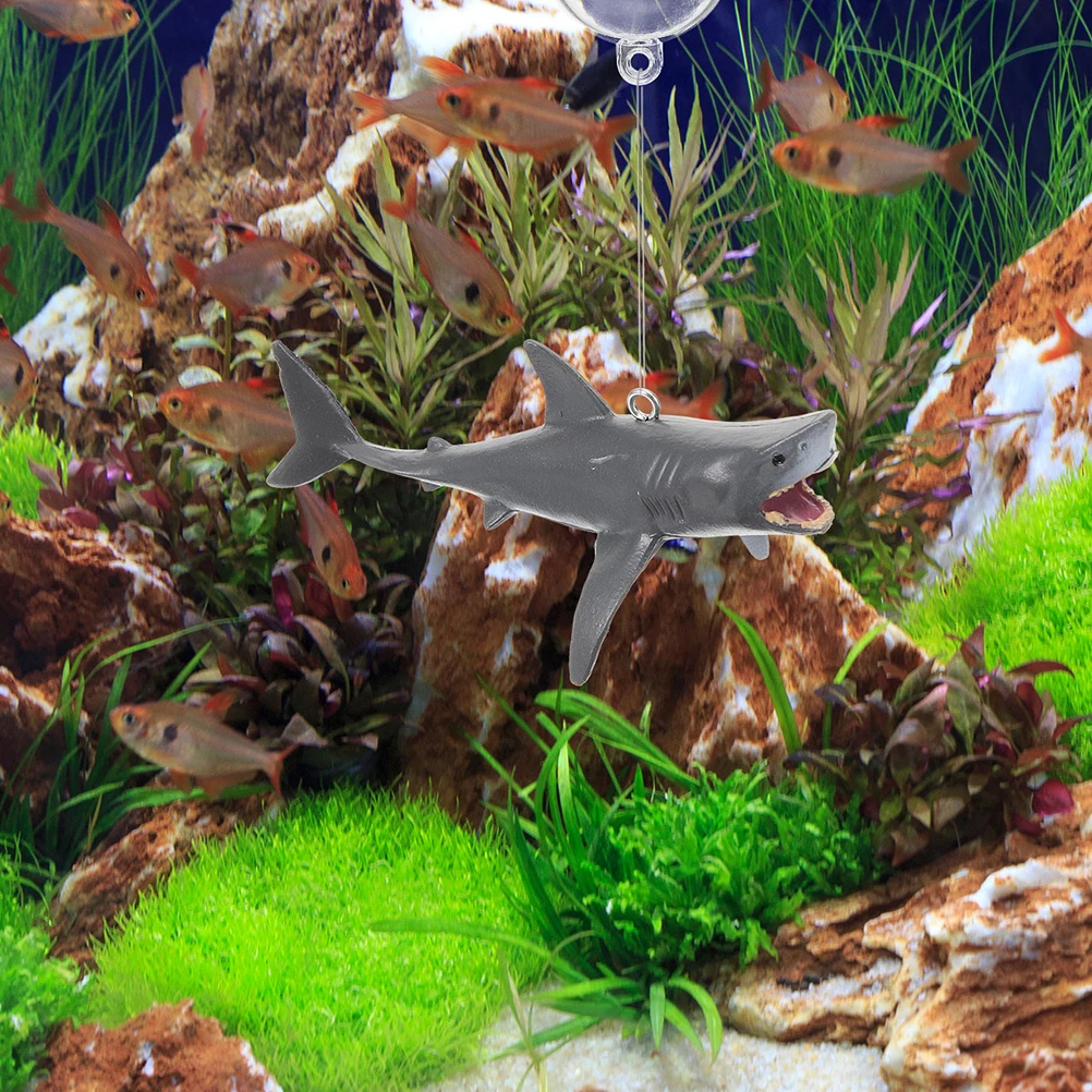 

1Set Shark Hanging Floating Decoration Aquarium Ornament Fish Tank Accessories Floating Marine Animal Adjustable Rope Aquarium