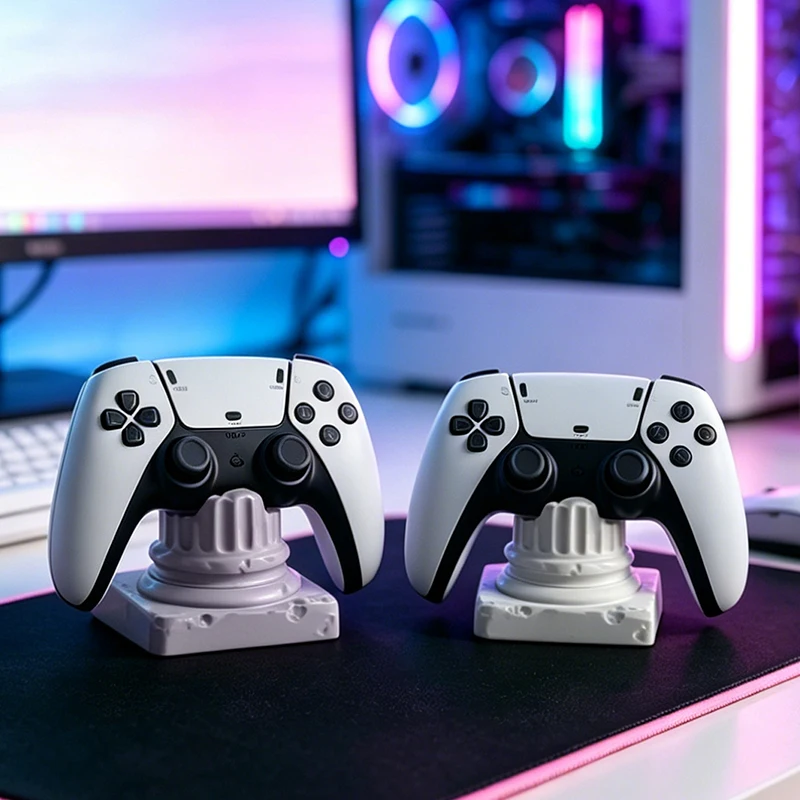 Modern Roman Column Resin Game Controller Stand Decorative Figurine for Gaming Room Desk Organizer and Home Decor Accent view 4