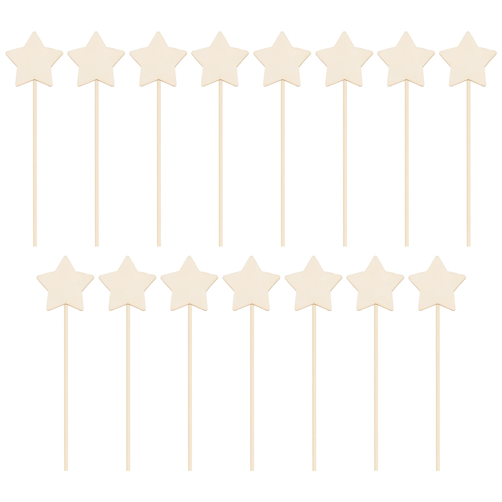 

15pcs Craft Materials Wooden DIY Fairy Stick Unfinished Wands for Painting Coloring Party Teaching Supplies