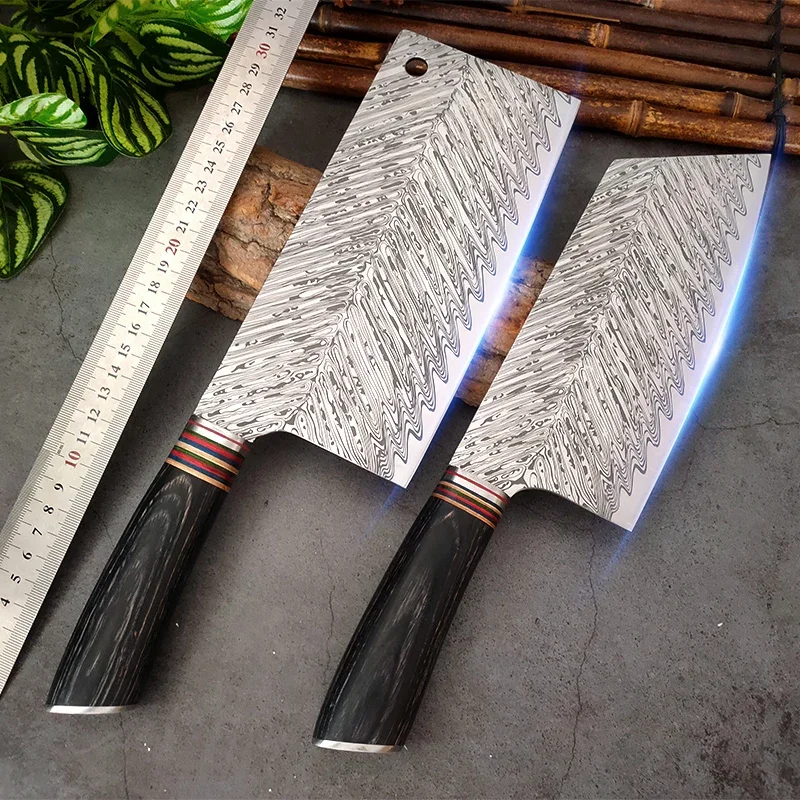 High Quality Kitchen Knife 67 Layers Damascus Pattern Chinese Chef Knife 5Cr15 Stainless Steel Cutter Razor Sharp Slicer