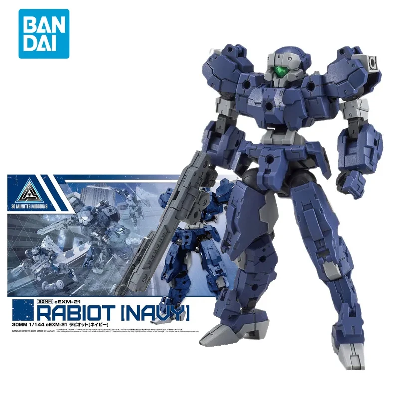 

Bandai Original Anime 30MM Model 30MM 1/144 eEXM-21 RABIOT NAVY Action Figure Toys Collectible Model Ornaments Gifts For Kids