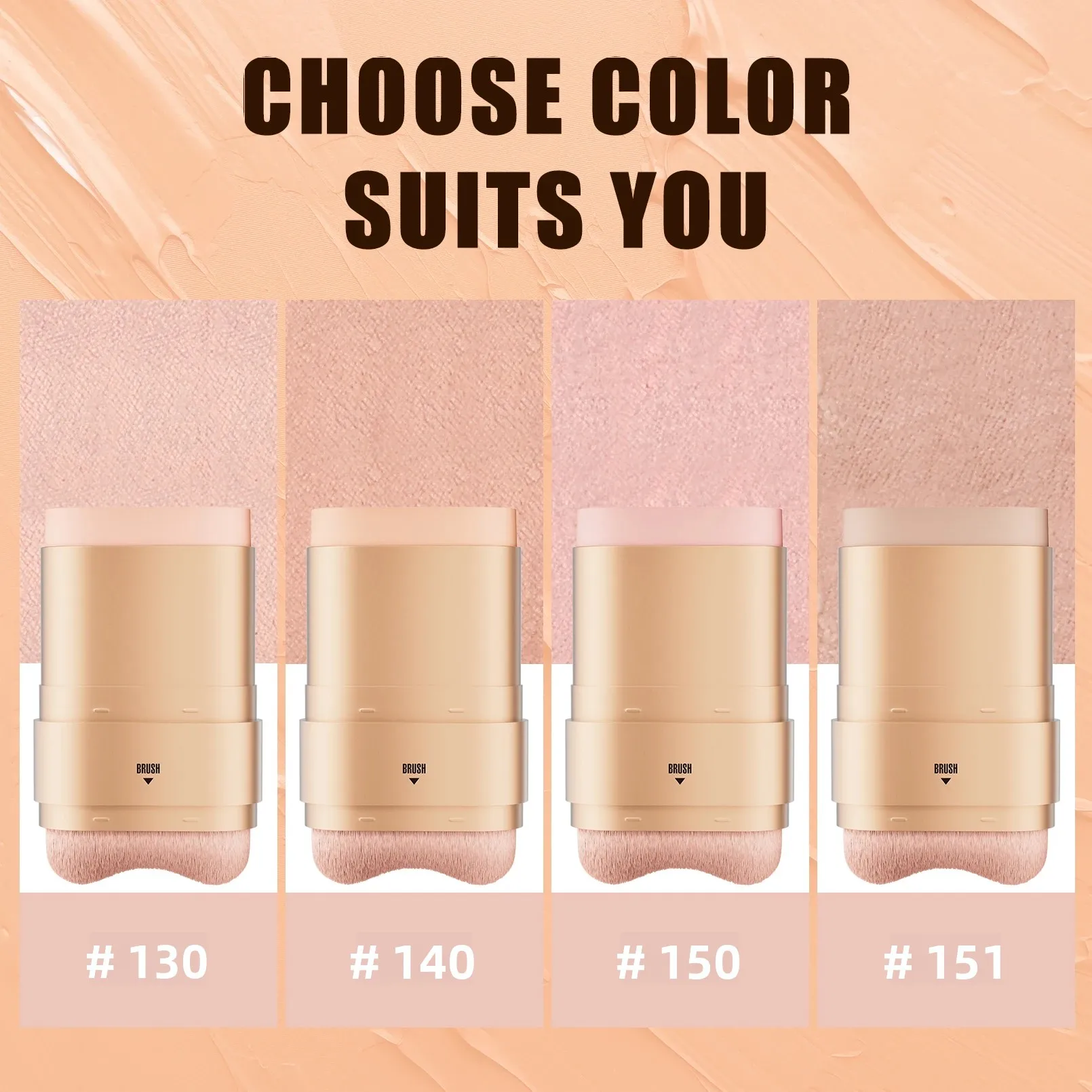 防水コンシーラースティック消しゴムカバーくまそばかすタトゥー軽量 2 で 1 ブラシメイクアップベースクリーム保湿