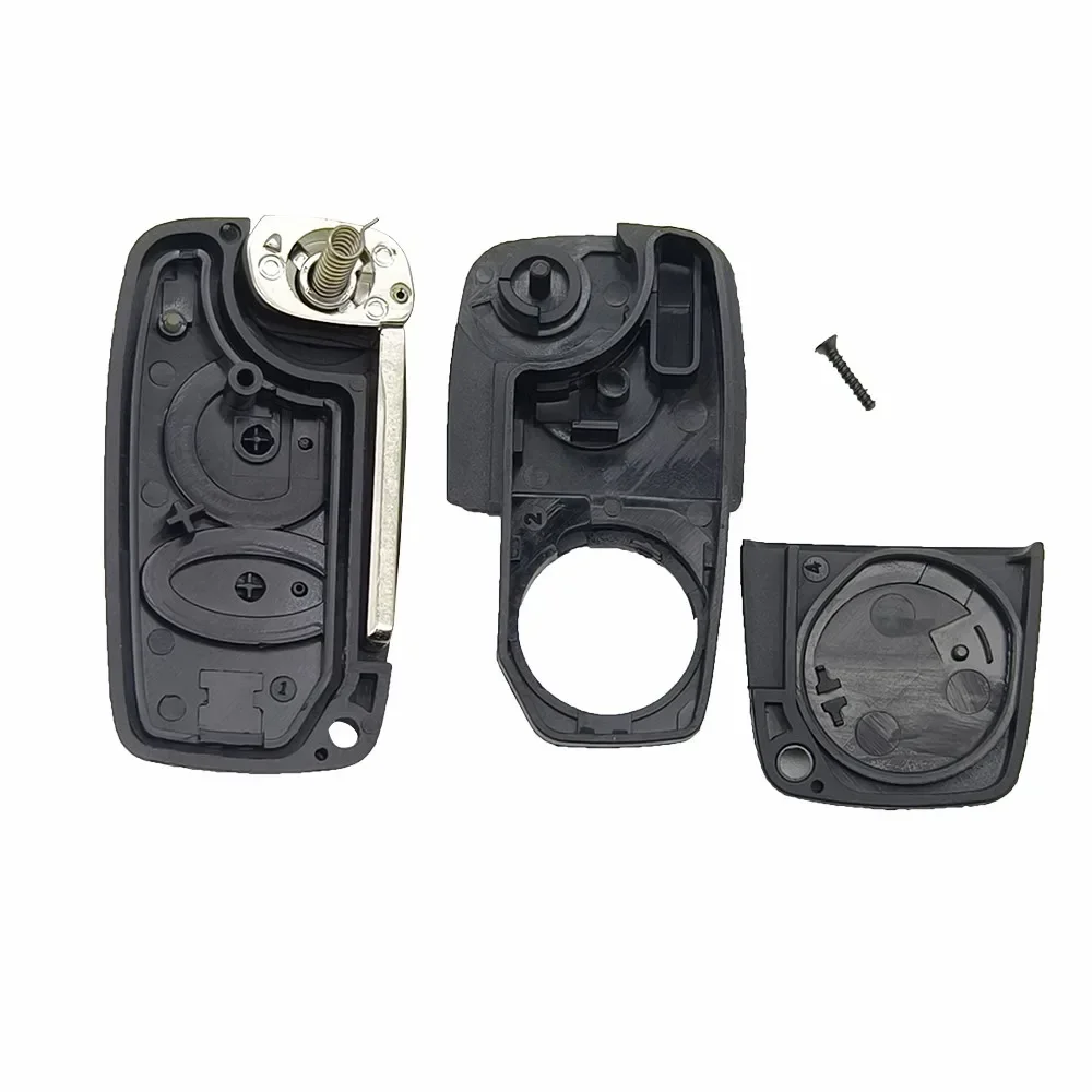 Cocockey wadah kunci jarak jauh lipat untuk Alfa Romeo Spider Brera 166 Radio 2 tombol kunci Flip Fob casing kunci mobil cangkang kunci tanpa potongan pisau