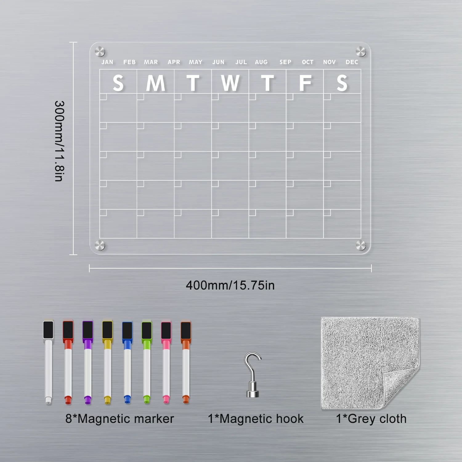 Transparent Magnetic Calendar For Erasable Family Schedule Planner clear Calendar Board Wall Whiteboard Easy Install