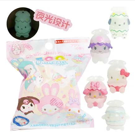 Boule de bain Sanurgente pour enfants, jouet en peluche, figurines d'anime, beurre, Cinnamoroll, Mymelody, Kuromi, amusant dans l'eau, Japon, filles