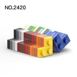 20Pcs MOC Parts 2420 Plate 2 x 2 Corner Compatible Bricks DIY Assmble Building Blocks Particle Kid Puzzle Brain Toy Gift