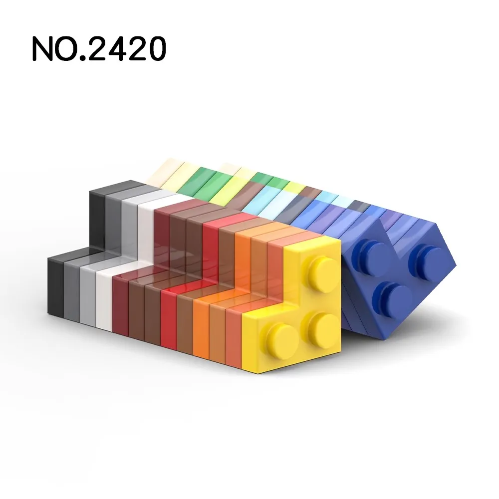 20Pcs MOC Parts 2420 Plate 2 x 2 Corner Compatible Bricks DIY Assmble Building Blocks Particle Kid Puzzle Brain Toy Gift