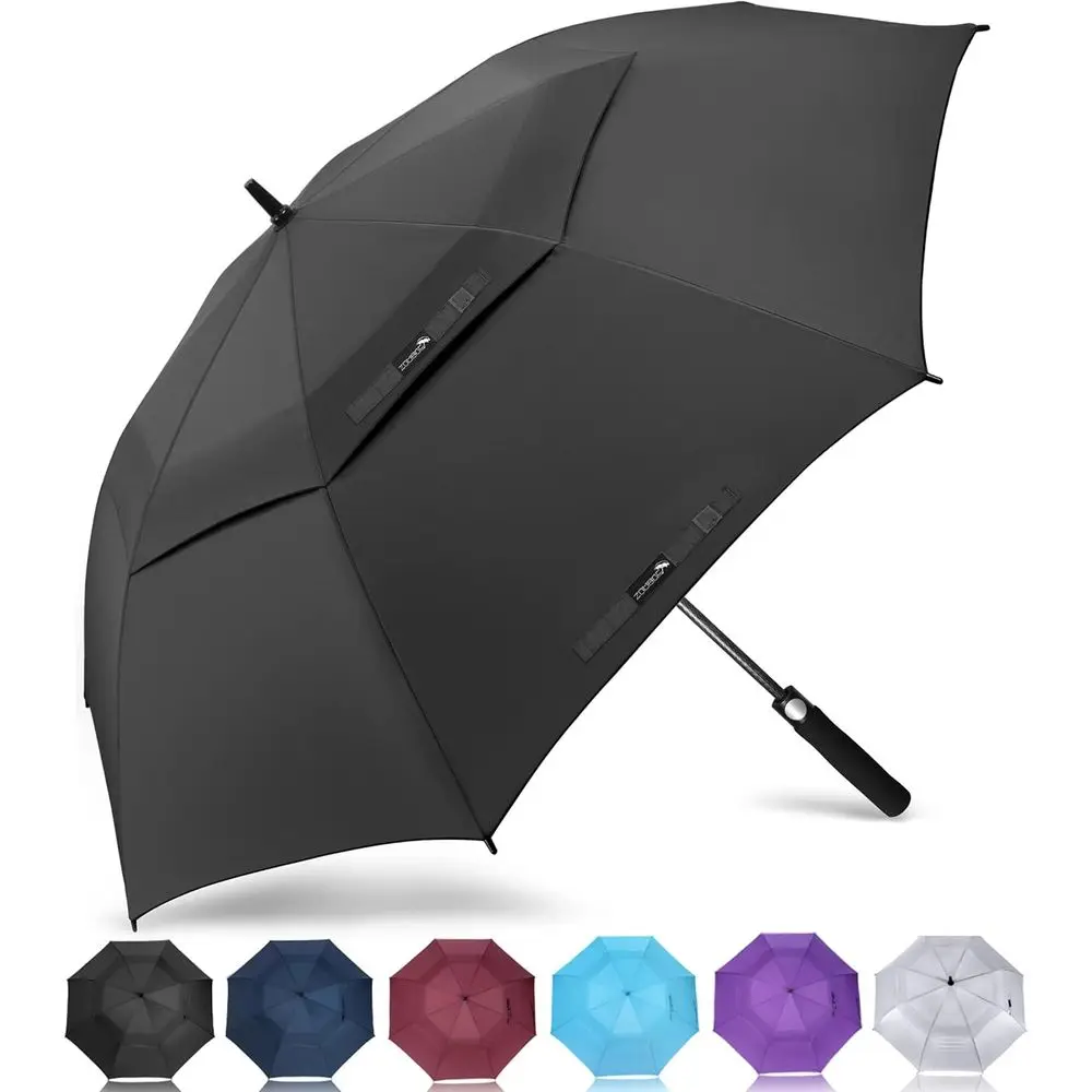 Large Oversized Windproof Heavy Duty Umbrella, Extra Large 62-72 Inch XL Sports Umbrella for Outdoor Use, Ideal for 2 People at
