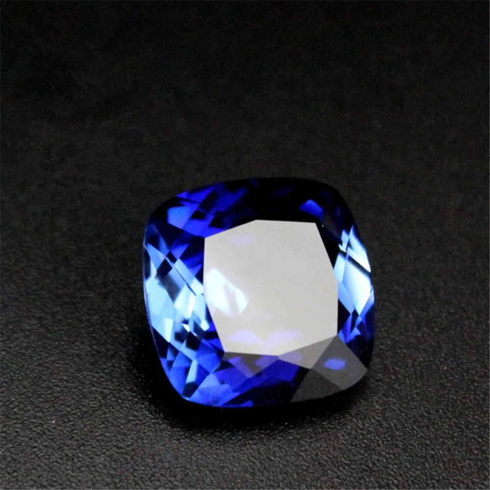 Joanlyn High Quality Sapphire Square Faceted Gemstone Cushion Cut Sapphire Gem Hardness 9 Multiple Sizes to Choose C77S