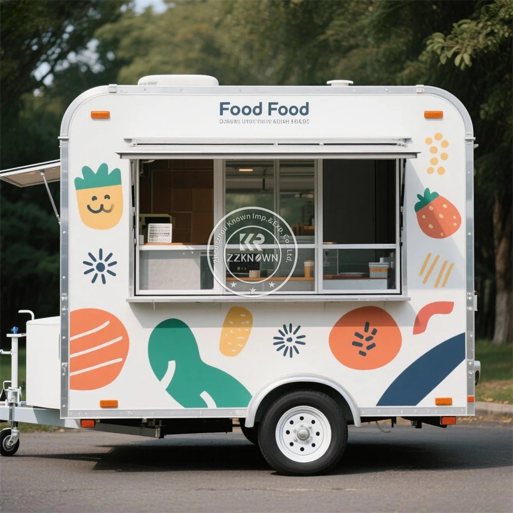 

Тележка для общественного питания, прицеп для мороженого, барбекю, еды с полным кухонным оборудованием, мобильный грузовик для еды, пицца, кофе, торговый киоск