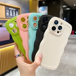 Candy Color Soft Silicone Phone Case For iPhone 15 14 13  12 11 Pro Max XR XS Fashion Dopamine Lens Protection Shockproof Bumper