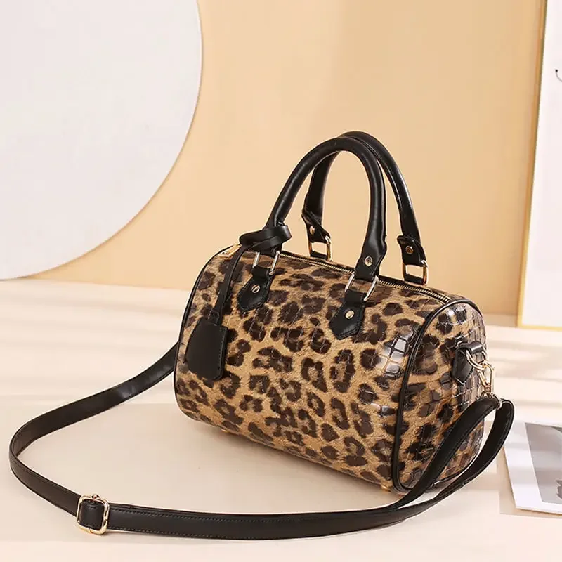 New Fashion Leopard Women Handbags European Design Patent Leather Ladies Shoulder Bags Female Girl Brand Luxury Crossbody Bag