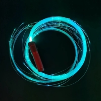 Hot Sale LED Fiber Optic Dance Whip Light Up Multicolor Flash Light USB Rechargeable 360° Swivel Glowing Waving Luminous Light