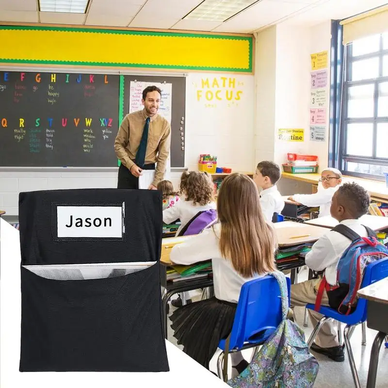 Taschen für Studentenstühle, Stuhllehne, Aufbewahrungstasche, Taschen mit Namensschildern für Klassenzimmer, Kindergarten, Schule, Zuhause, Vorschule