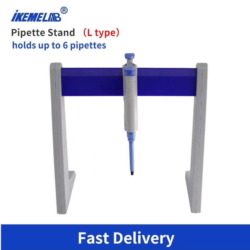 IKEME Micropipette Stand Linear Pipette Stand Rack and Holder L Type